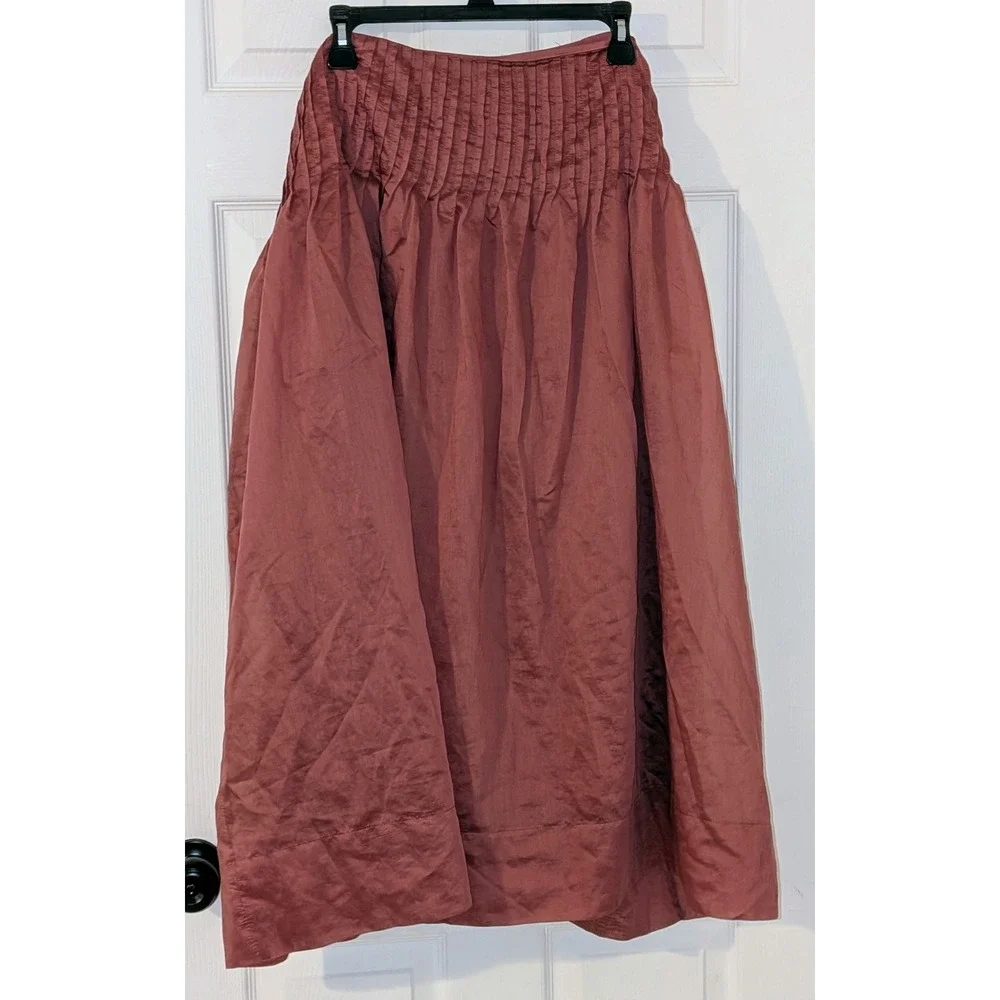 Future Collective Mauve Rose Smocked Midi Skirt Plus Size 18‎ Flowy NWOT
